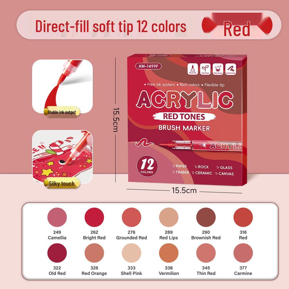 Weiche Acryl-Marker Stifte Set für Anime Hauttöne und Macaron Farben - Ideal für Kunstprojekte von Grundschülern