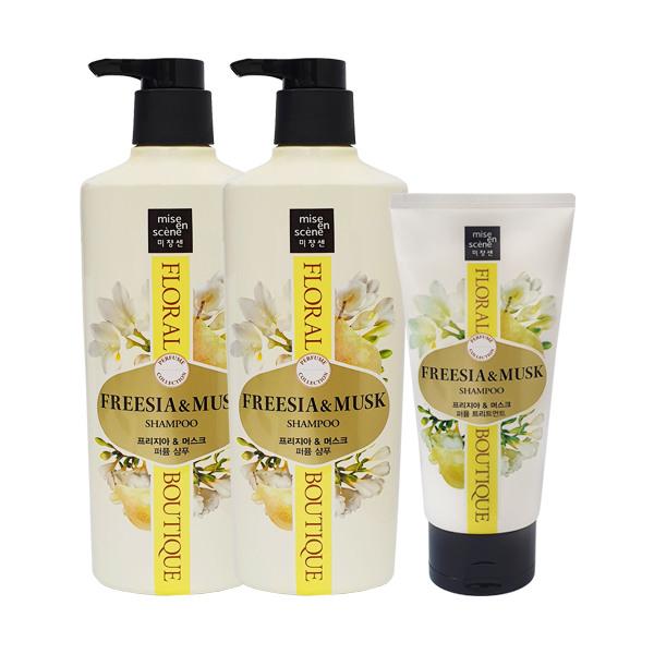 mise en scène Floral Boutique Perfume Shampoo Freesia & Musk 650ml x2 + Treatment 300ml
