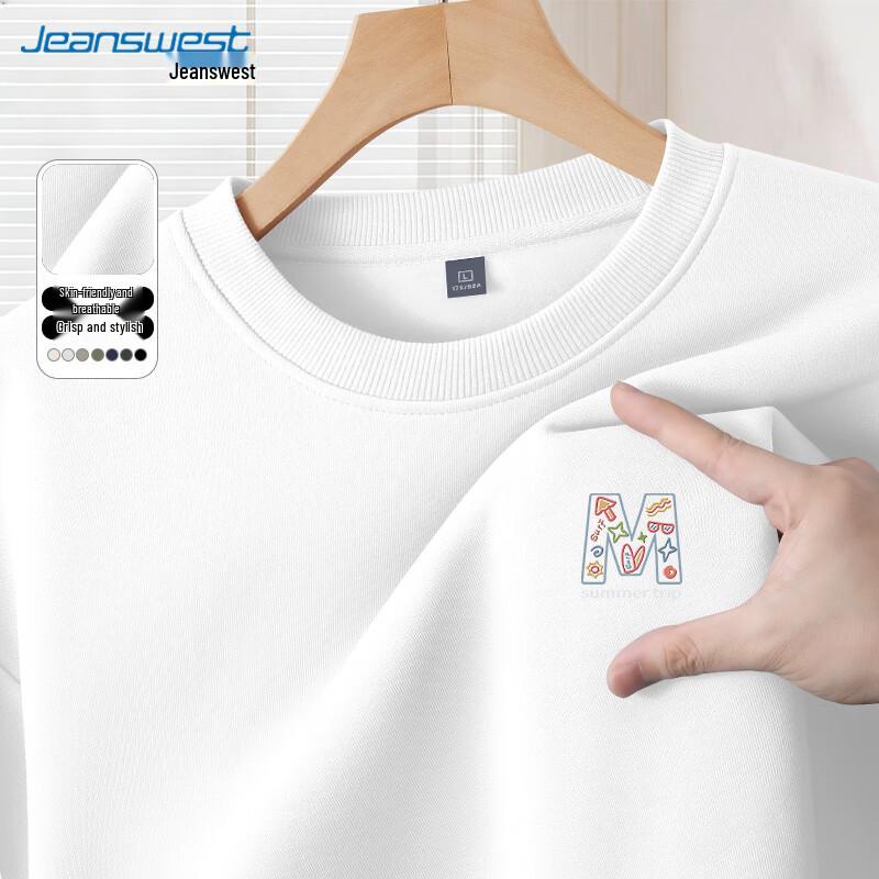 Jeanswest Men s Crewneck Printed Long-Sleeve Sweatshirt L