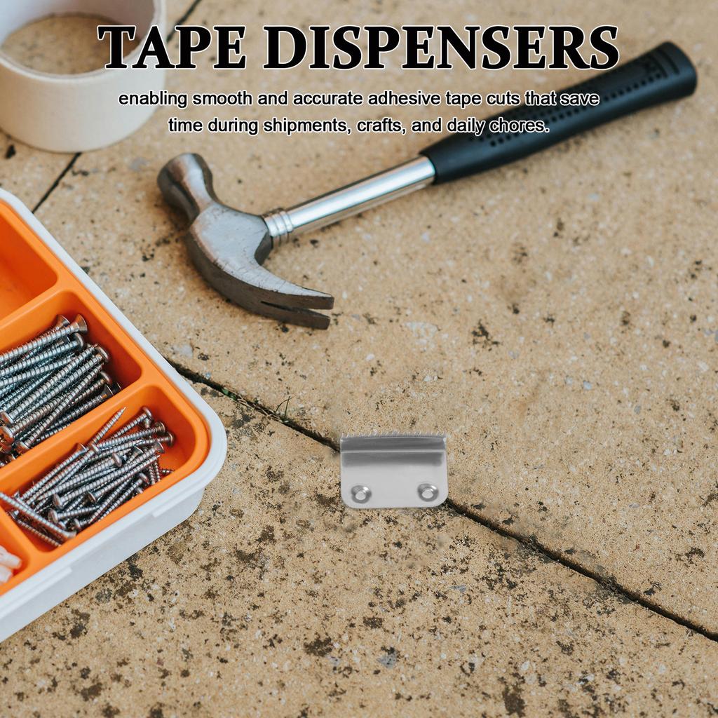 12 Pcs Tape Cutting Machine Blade Dispenser Replacement Parts Office Blades Cutter Industrial Metallic For Packing Adhesive