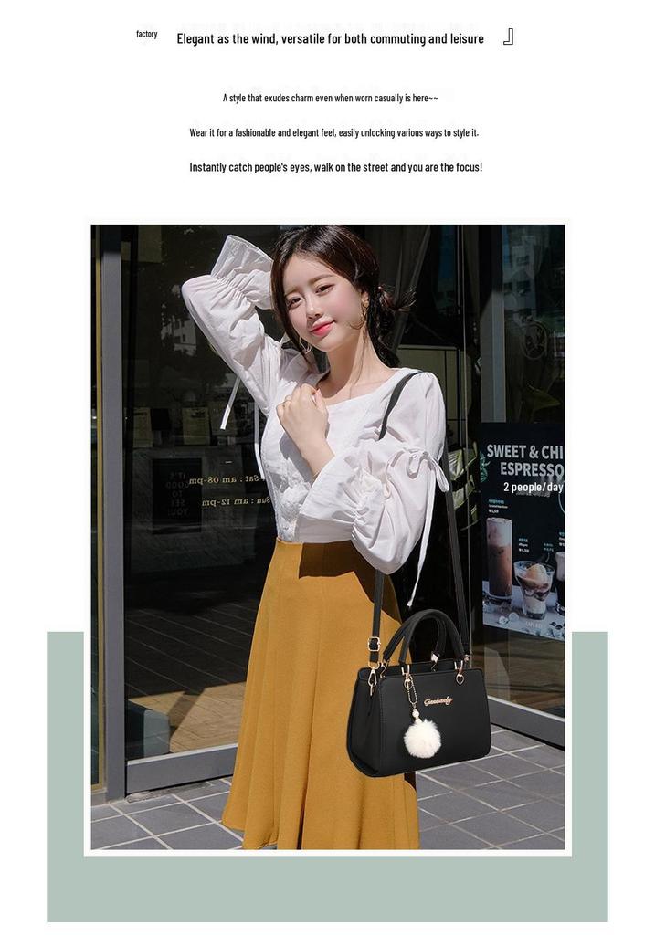 Four Seasons Fashionable Crossbody Single Shoulder Bag for Women - Versatile and Stylish Handbag for Trendy, Mature Style.