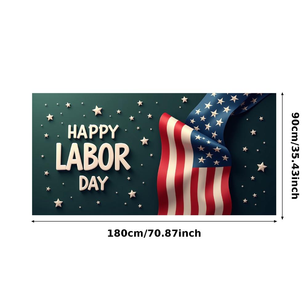 Labor Day Banner High Quality Patriotic Banner Patriotic Style for Parade Background Outdoor Decoration Holiday Festivity