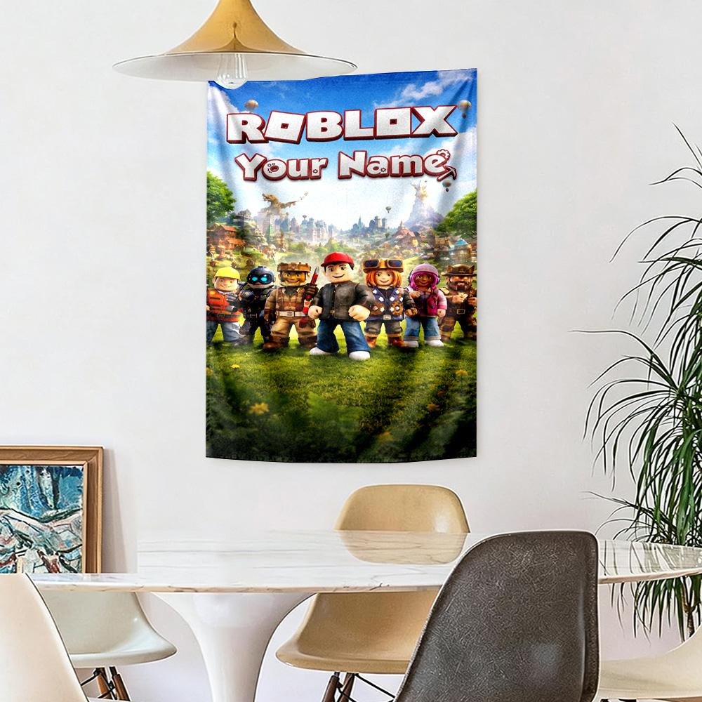 Roblox Custom Wall Tapestry Gift Personalized Tapestry Non-Fading Color Ideal for Home Decor Ideal for All Seasons Gifts For Family Or Friends