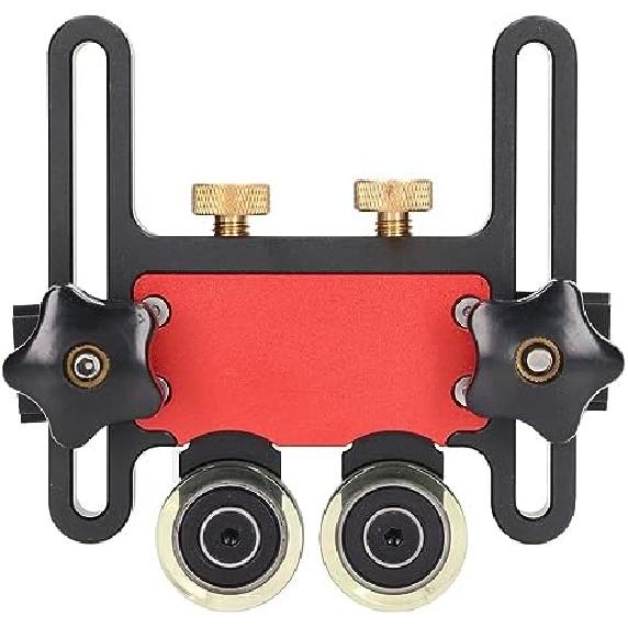 Table Saw Roller Double Wheel Sliding Roller with Shock Absorption, Adjustable Height for Woodworking, includes Accessories