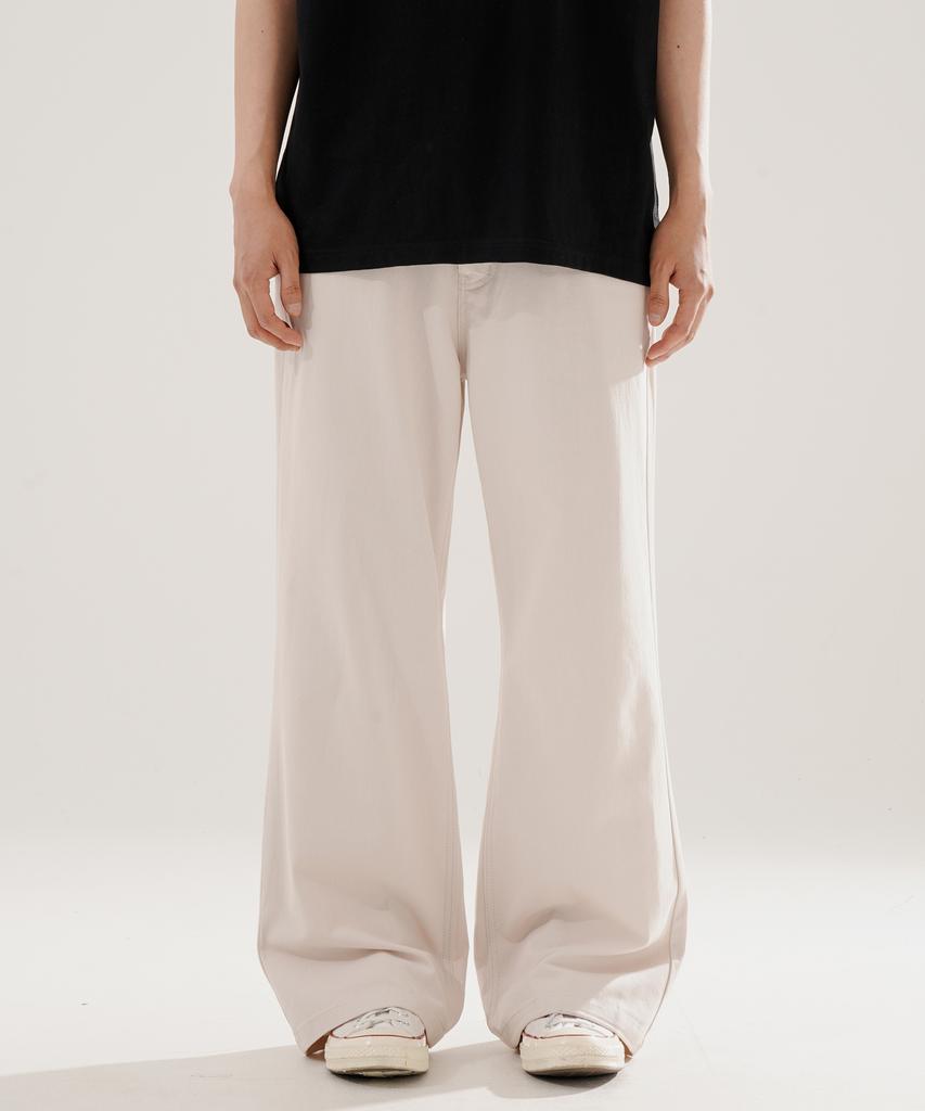 JEMUT Lost Flare Cotton Pants Cream Julp2653