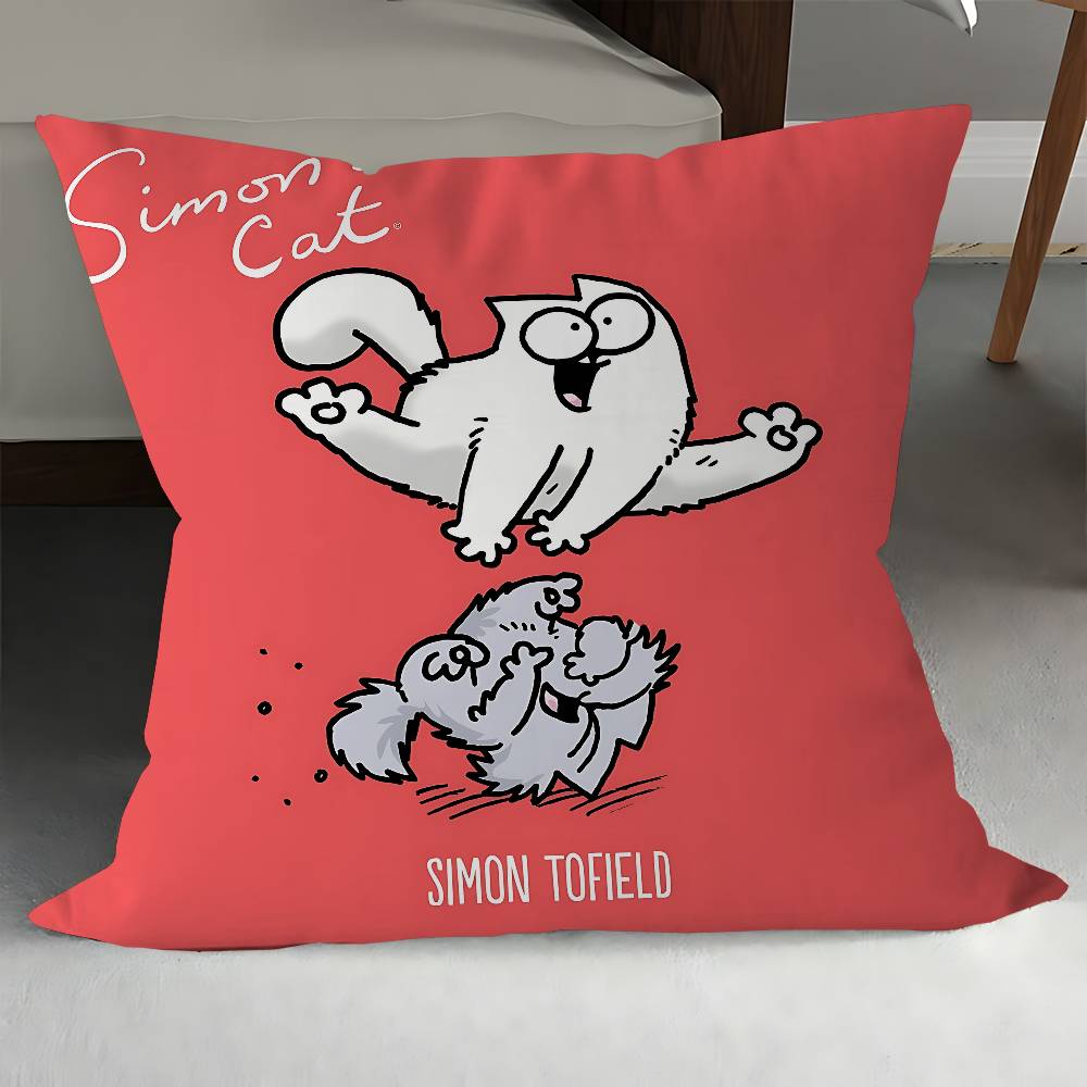 

Cartoon-SIMONS CAT Cushion Cover 30x50 Polyester Sofa Cushions Decorative Throw Pillows Home Decoration Pillowcover 12x12Inch