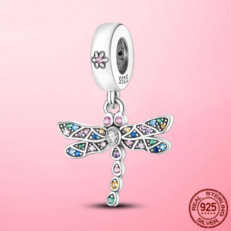 New 925 Silver Snake Coffee Cup Dog CZ Cactus Charms Beads Fit Original Women Bracelet Fine Silver Jewelry Gift
