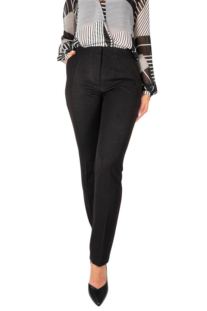 Eleganckie Spodnie Czarne Damskie Duże Rozmiary W Kant 46 /29 3Xl Firi