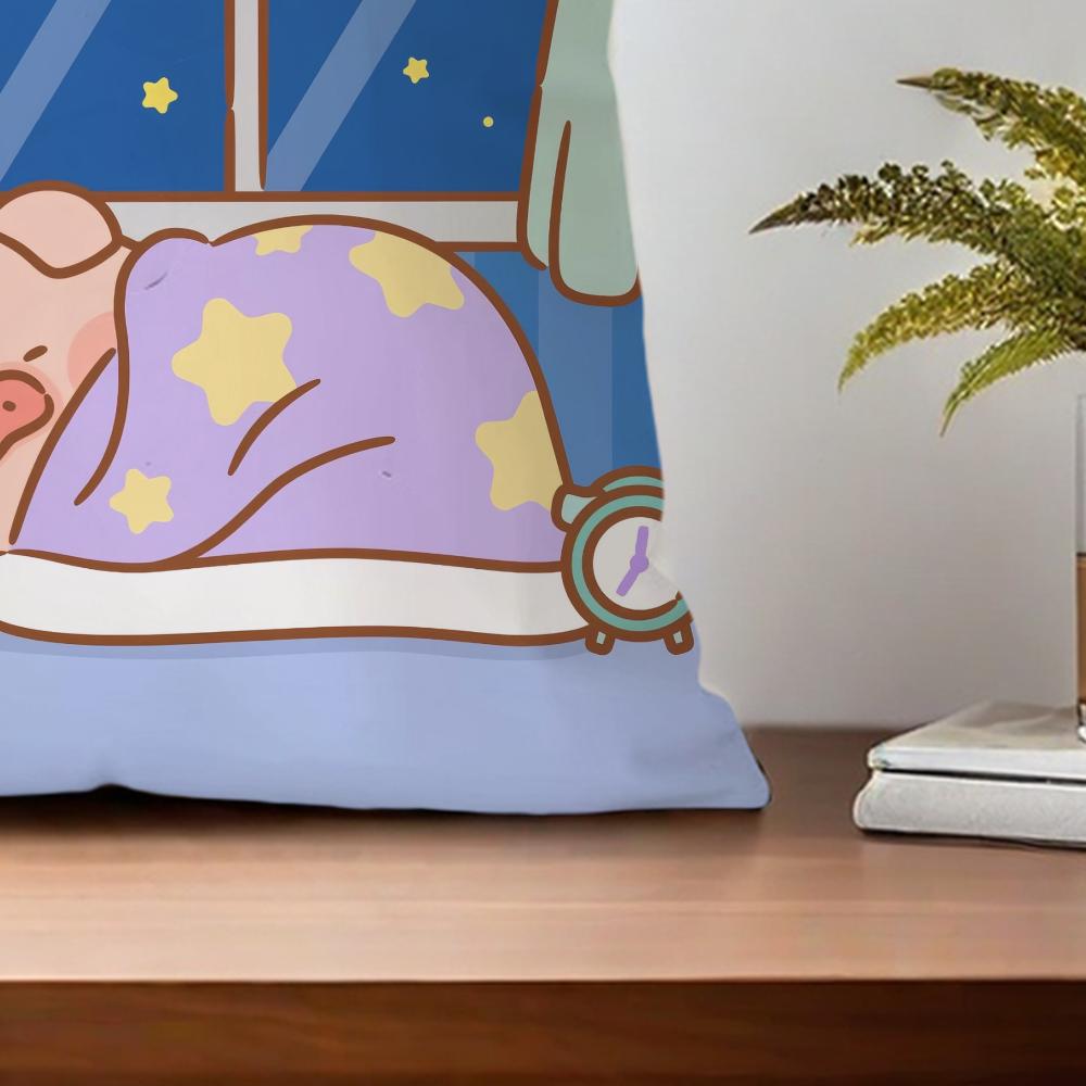 Cartoon Lulu Schwein Rosa Niedlich Lustig Kissen Für Schlafzimmer Auto Café Raum Weich und Wohnzimmer Sofa Dekorative Kissenhülle Hülle