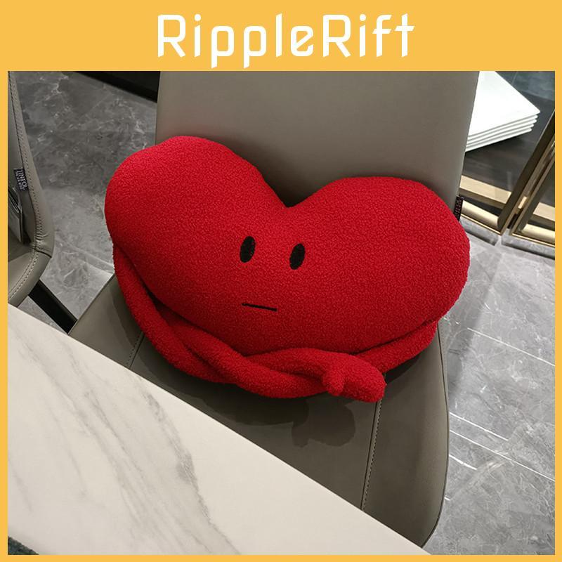 Themed Heart Fluffy Pillow Toy With Soft Cover For Living Room Doll Styling
