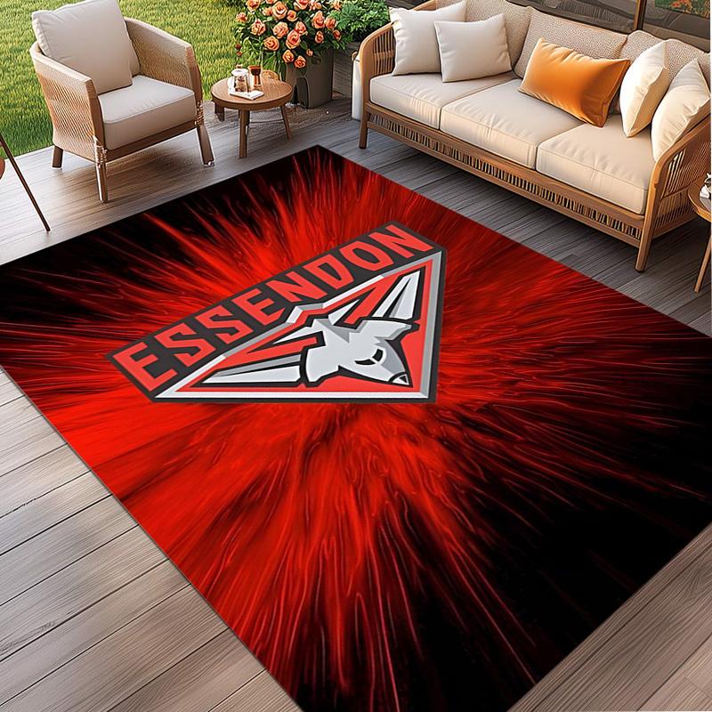 Essendon Football Print Rug, Washable Floor Carpet, For Entryway Dorm Laundry Room Office Study, Home Decor Birthday Christmas Gift