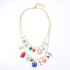 Bohemian Exaggerated Exquisite Flower Geometric Starfish Diverse Pendant Double Necklace Temperament Elegant Woman