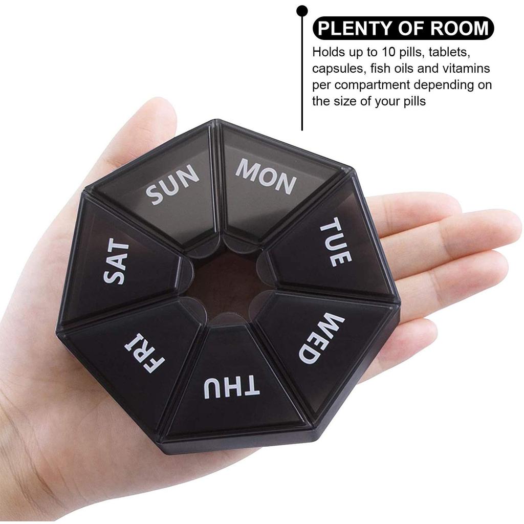 7 Day Pill Box Organizer Portable Travel Pill Storage Box Daily Medicine Pills Reminder For Travel Outdoor Accessories