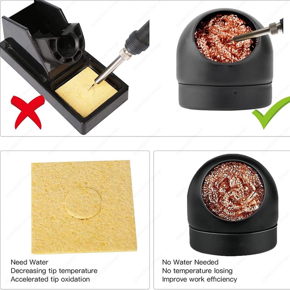 Soldering Iron Tip Cleaner Desoldering Cleaning Ball Tin Remover Soldering Iron Mesh Filter Welding Metal Wire Stand Steel Ball