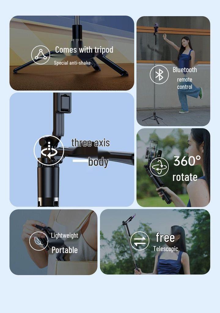 R17S Bluetooth Selfie Stick Tripod: 3-in-1 Handheld Phone Holder Gadget