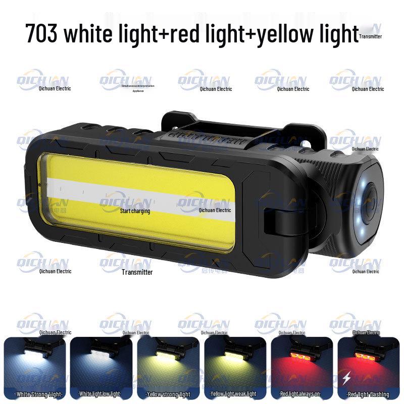 Multifunksjonell roterende magnetisk hodelykt med elektrisk display