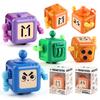 Strange Decompression Dice Fingertip Spinner Cartoon Robot Rubik'S Cube Dice Decompression Toy