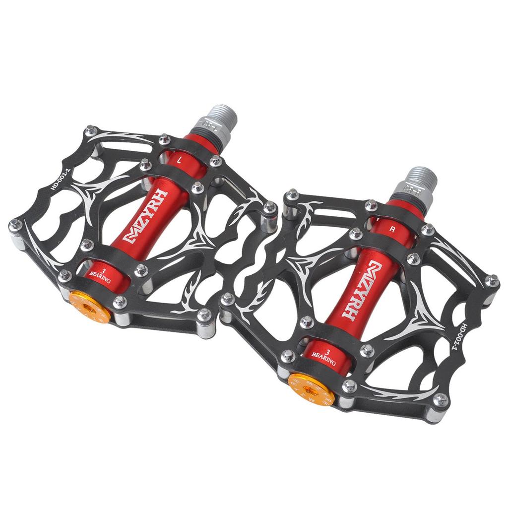 Jpfashioning Cross Bike Pedals, Ultra-Lightweight Aluminum Alloy Flat Pedals, Durable, Set of 2 (Black 2)