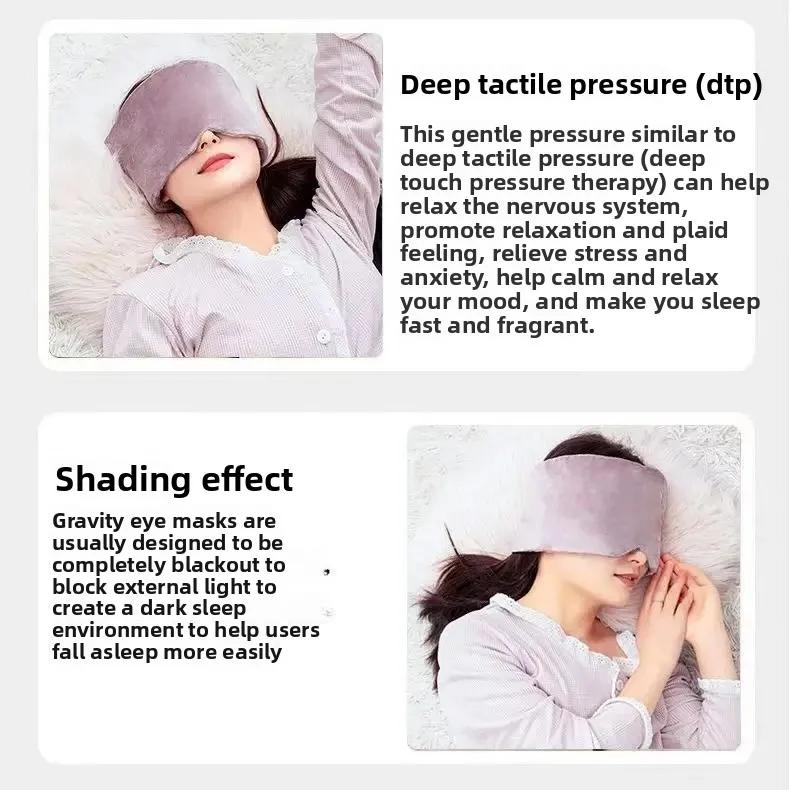 Schlafmaske mit Gewichten zur Linderung von Augenbelastung mit wissenschaftlicher Druckverteilung Ideal für Zuhause, Reisen, Augenpflege