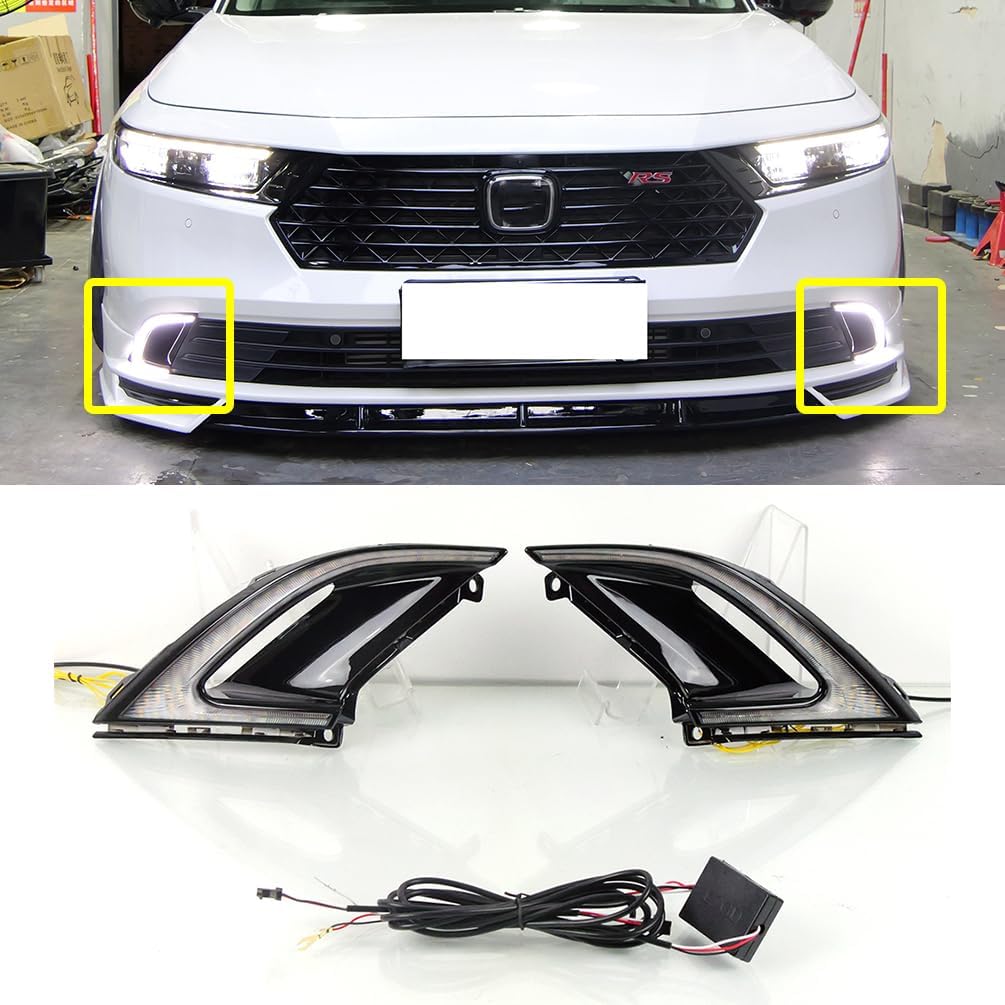 LED Rear Bumper Reflector Light Fit For 2023 2024 Honda Accord LED Brake/Tail/Driving Light With Sequential Turn Signal Light Fog Lamp