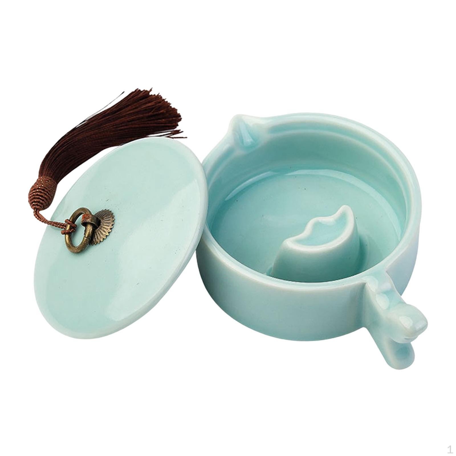 Ceramic Painting Vessel Inkstone Porcelain Inkwell Plate Sumi Ink for Chinese