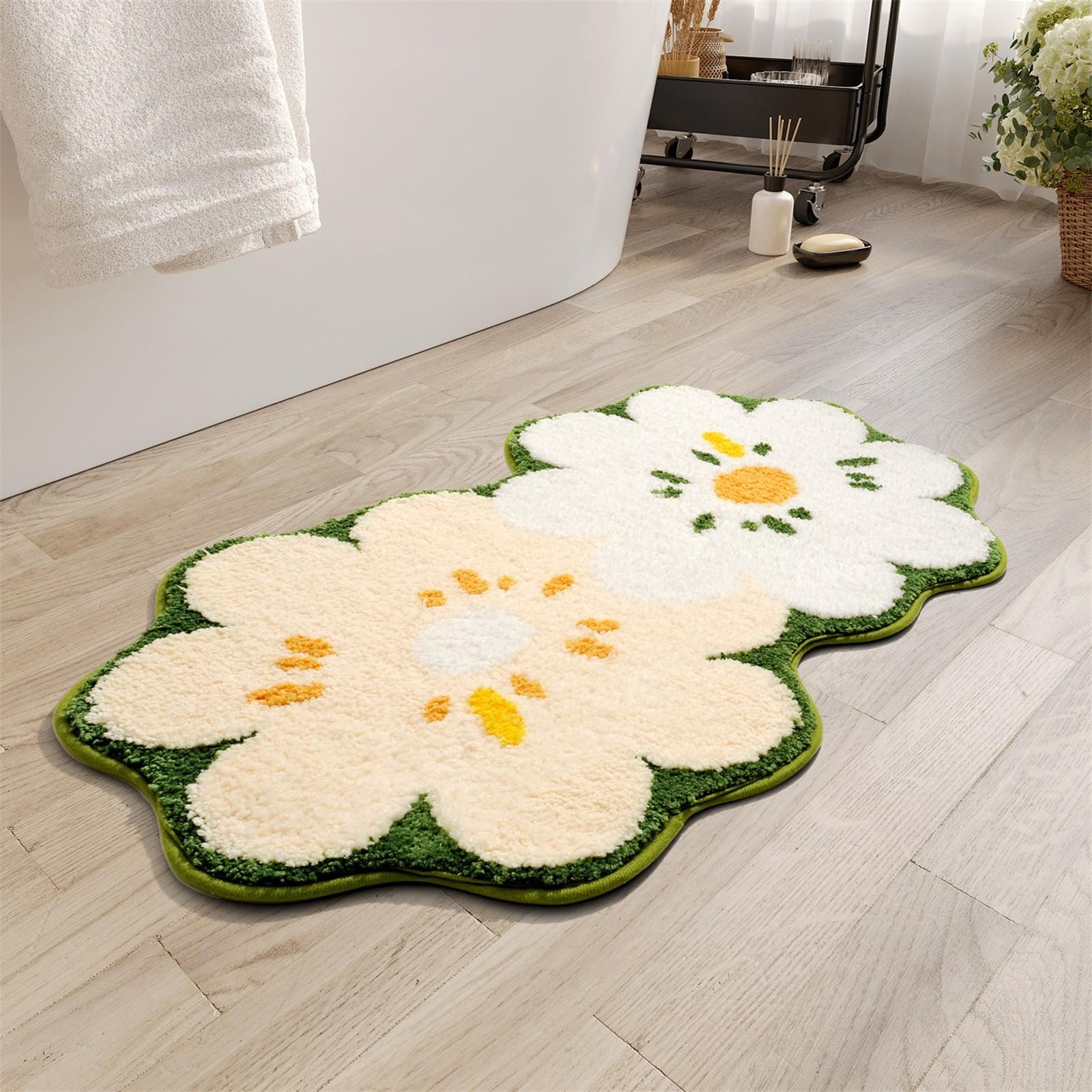 

Коврик для ванной комнаты с рисунком Flocking Home, впитывающий коврик для ног у двери в ванную, коврик для входной двери 35x60 см One Size