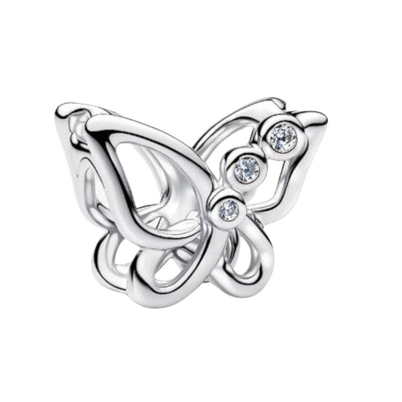 Pandora Smart Butterfly Hollow Design Necklace/Pendant Women s Silver/Gold 794369C01 серебряный