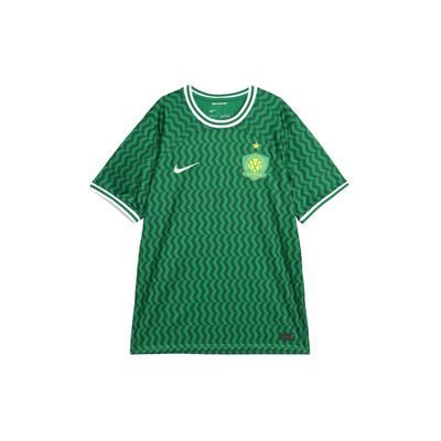 Dri-Fit Logo Badge Pattern Pullover Casual Sports Short Sleeve Football Shirt Men Tops Light-Green HF7422-302