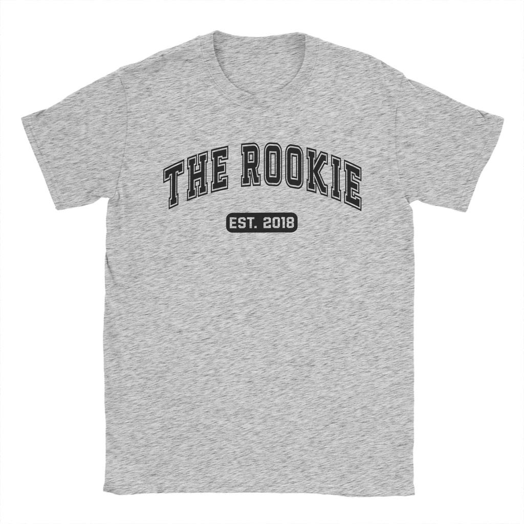 THE ROOKIE EST. 2018 TV Show T-Shirts Men  Fun 100% Cotton Tees Crew Neck Short Sleeve T Shirt Gift Idea Tops