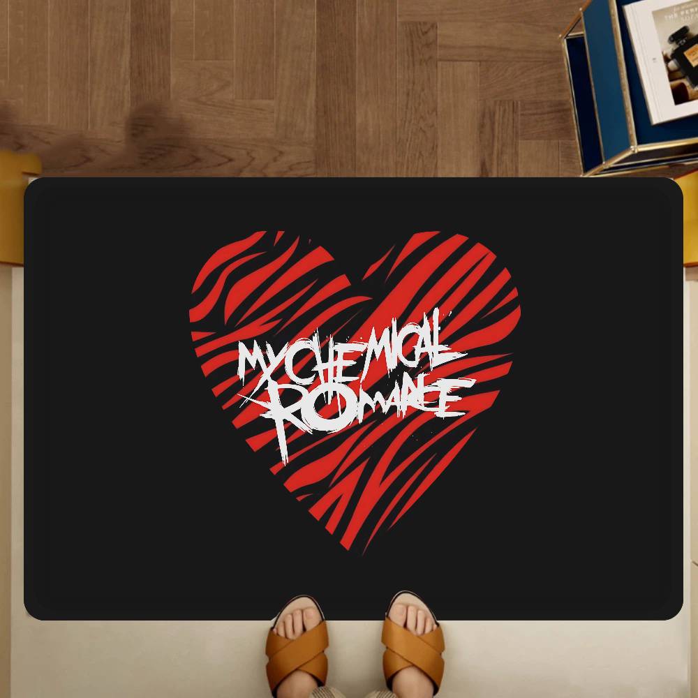 Emo Band My Chemical Romance Rock Band Floor Mat Rectangle Anti-slip Home Soft Badmat Front Door Indoor Outdoor Mat Welcome