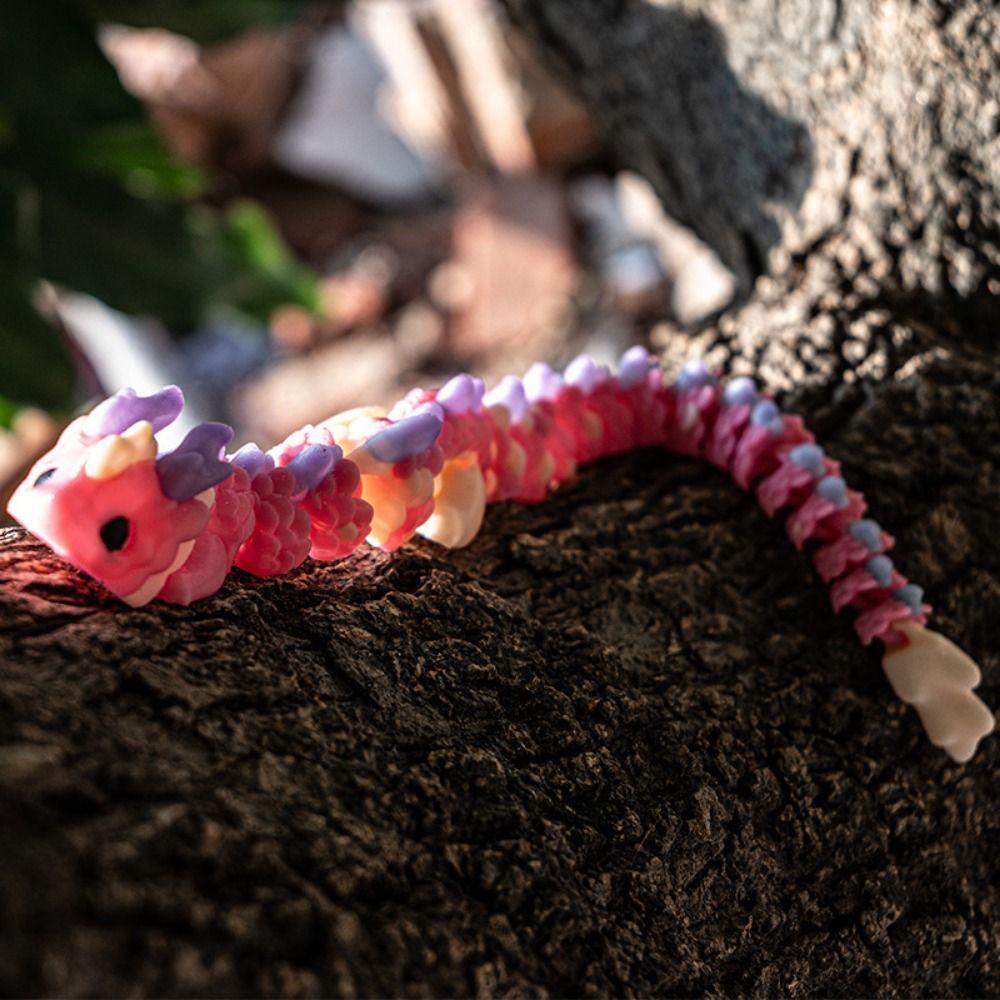 Bewegliches Gelenk Drachenmodell Spielzeug Langhaariger Drache Actionfigur 3D-gedruckter Drache Mikrolandschaft