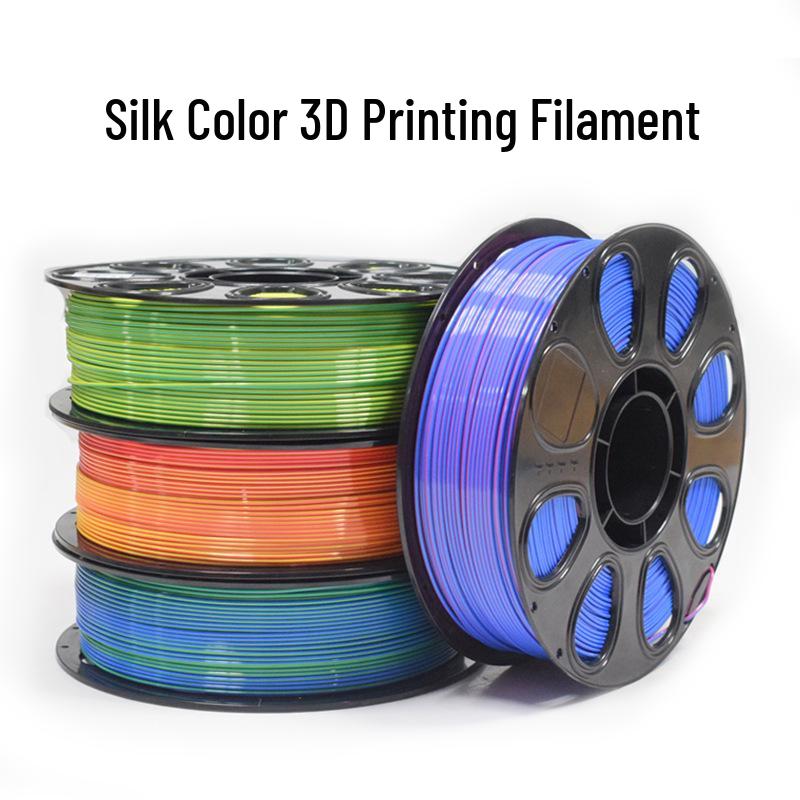 Filamento PLA Seda para Impressora 3D: Macaron Degradê Multicor, Alta Velocidade, 1KG/1.75mm, Personalizável