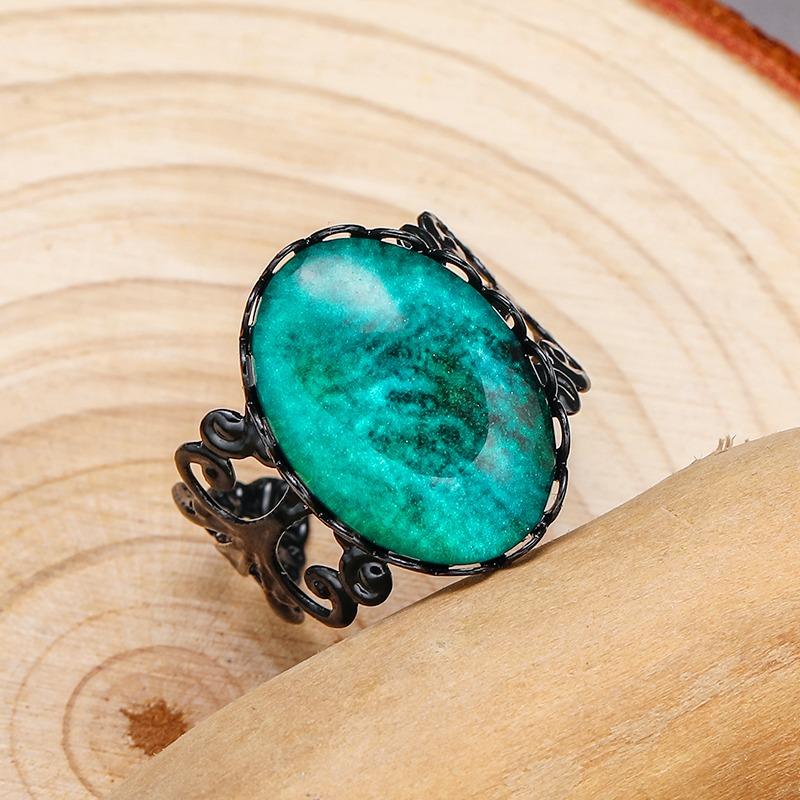 New Gothic Blood Cameo Rings For Women Girls Fashion Witchcraft Jewelry Accessories Gift Mystery Venom Vampire Adjustable Ring