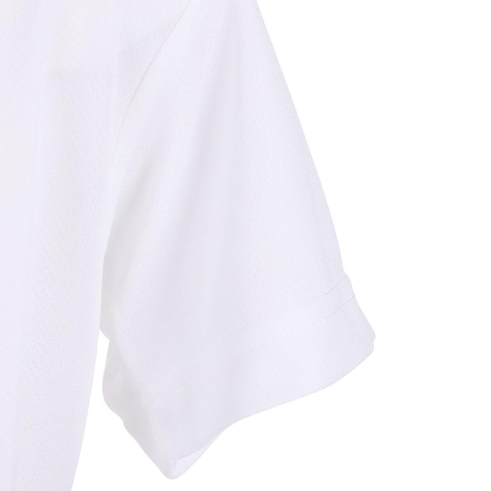 Mizuno Training Short Sleeve Size 140 Kids' Wear, T-Shirt, NaviDry, Moisture-Wicking, Quick-Drying, Underwear, White/Black,