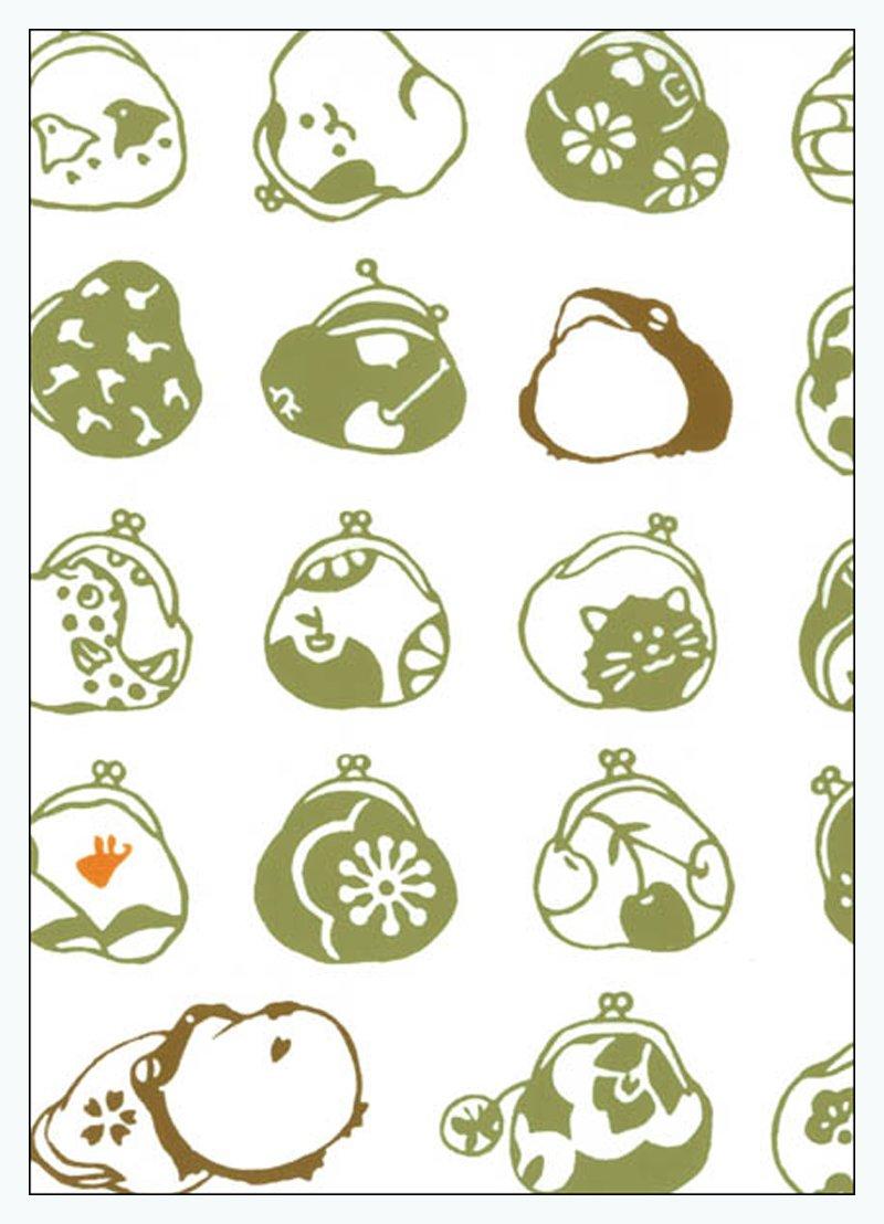 

Tenugui Hand Made in Clasp Closure Niwa-zome Towel, Chū-dyed, 100% Cotton, Japan,