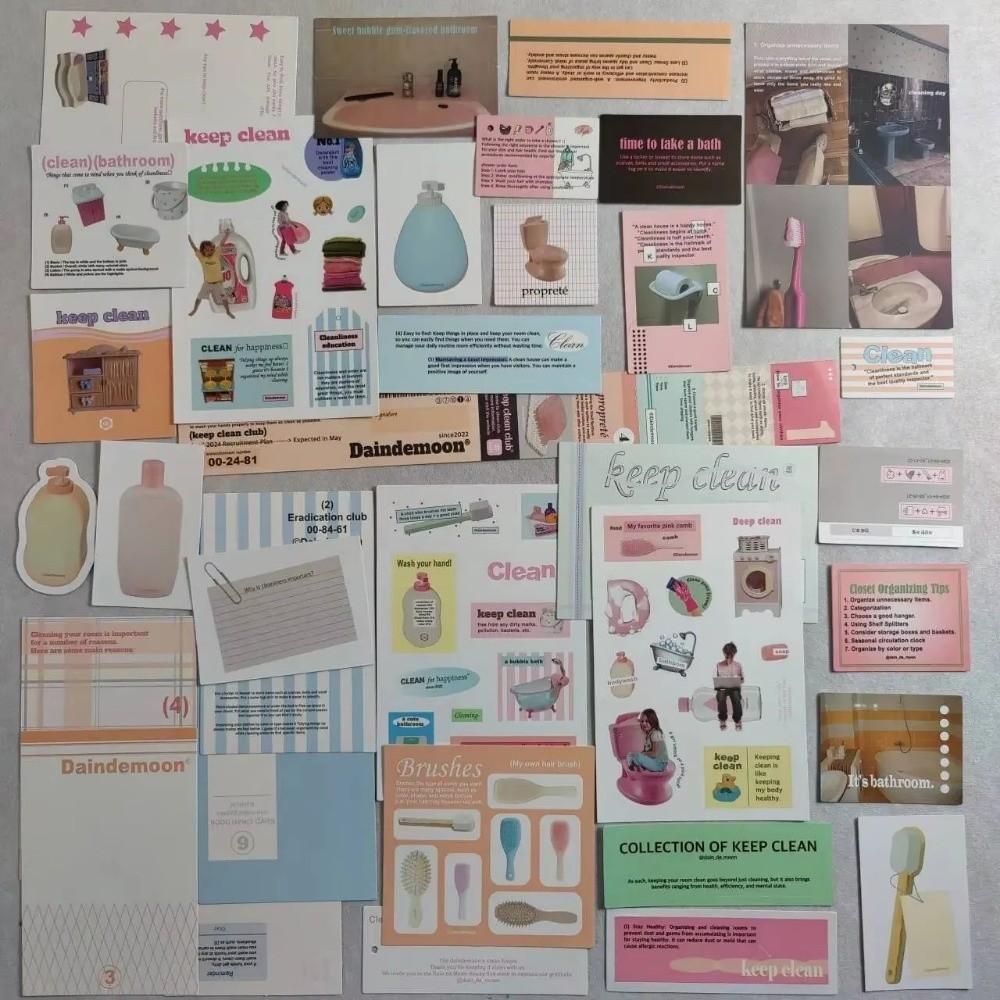 Paper Decorative Stationery Laundry Themed Hand Account Collage  Educational Tools