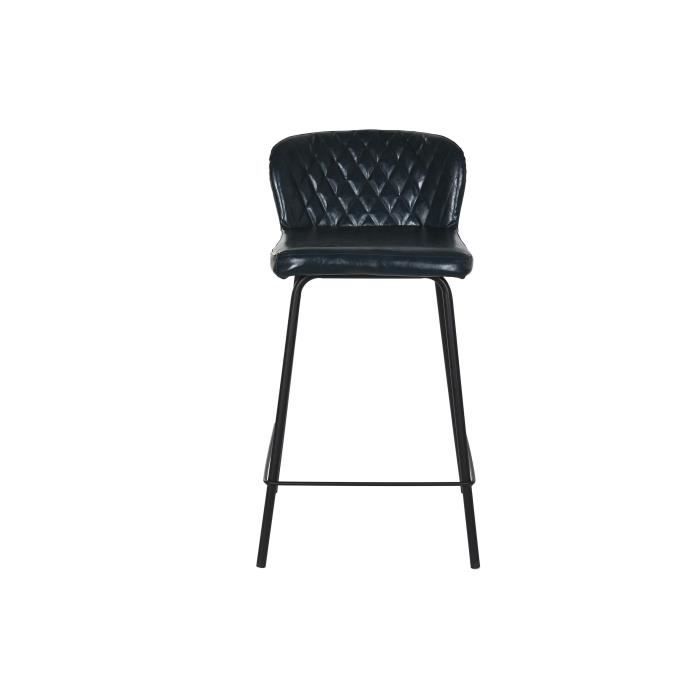 Tabouret noir métal pu (40 x 42,5 x 81,5 cm)