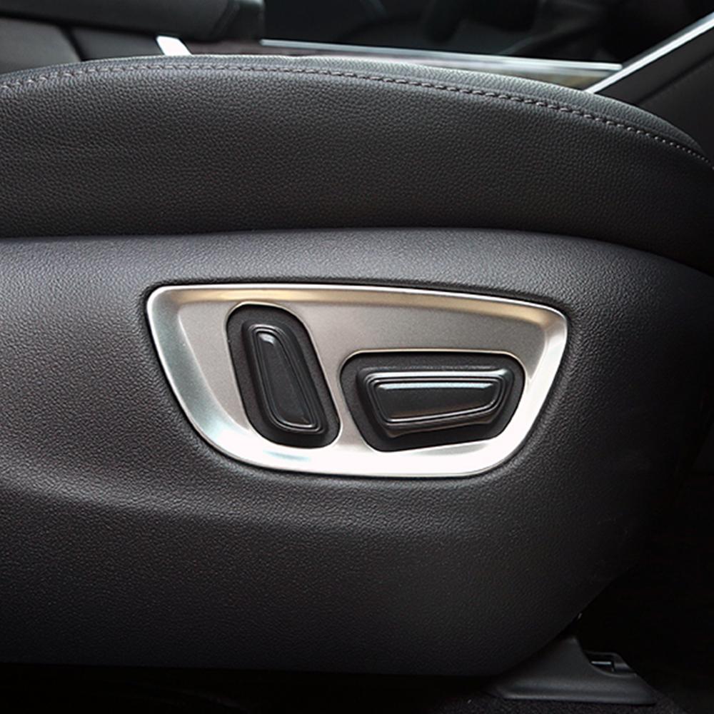 For Toyota Highlander XU70 2024 Car Interior Part Refit Styling Seat Adjustment Switch Panel Stainless Steel Sticker