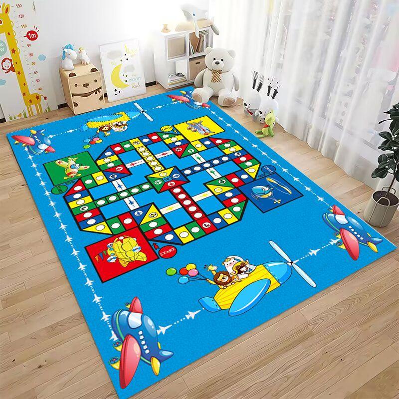 

Soft Thickened Flannel Carpet for Living Room Kids Bedroom Non-slip Cartoon Play Mat Floor Rug Decoration 40X60cm-16x24in