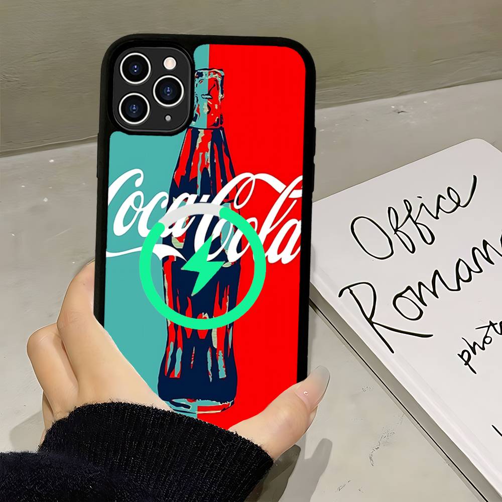 C-CocaS-Fashion Cola Phone Cover For IPhone 17 16 15 14 13 12 11 Pro Max Mini For Magsafe Magnetic Wireless Charge