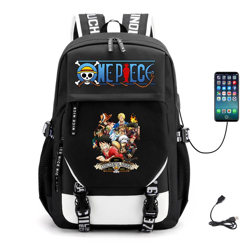 Mochila Multifuncional Tendência Estampa de Animação Estilo College Campus Lazer Bolsa Escolar Estudante