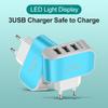 3 USB Ports Multifunctional Charging Head 5V 1A USB Charging Head Single USB Mobile Phone Charger