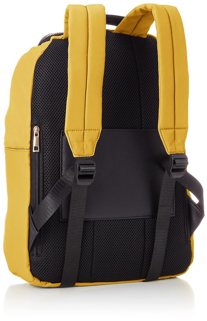 Cuco Women's 10-Pocket Faux Leather Backpack, 2153111016, Mustard (355)