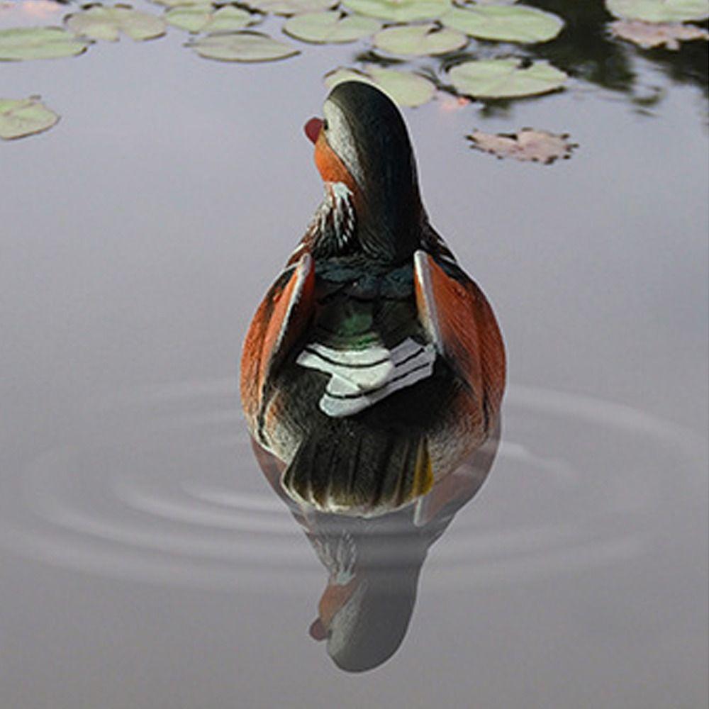 Langlebige realistische Mandarinenten-Statue Harz Niedliche künstliche Entenstatue Schwimmende Schwanenskulptur Aquarium