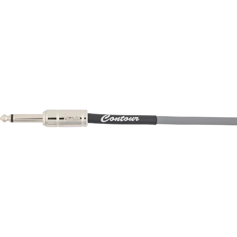 Fender ContourTM Instrument Cable, Inca Silver, 10" (3.05m) - Guitar & Bass Cable