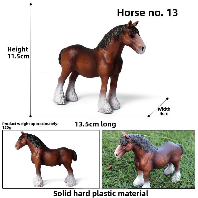 Wild Animal Model Kids Educational Toy Plastic Horse Figurine For Children Play