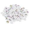 100pcs 0.6 Inch Decorative Buttons Mixed Printed Round Buttons Wooden Buttons  For DIY Crafts