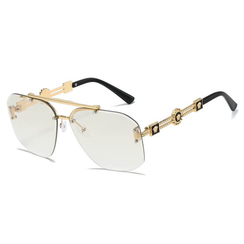 Retro Fashion Pilot Sunglasses Men Women Double Beam Sun Glasses Outdoor Vintage Driving Sunglasses Male Gradient UV400 Eyewear