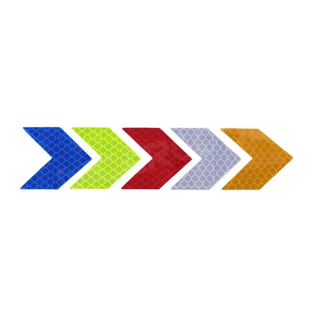 10PCS Arrow Reflective Adhesive Tape Sticker Decal Safety Caution Warning Reflective Tape For Truck Motorcycle Bicycle Moulding