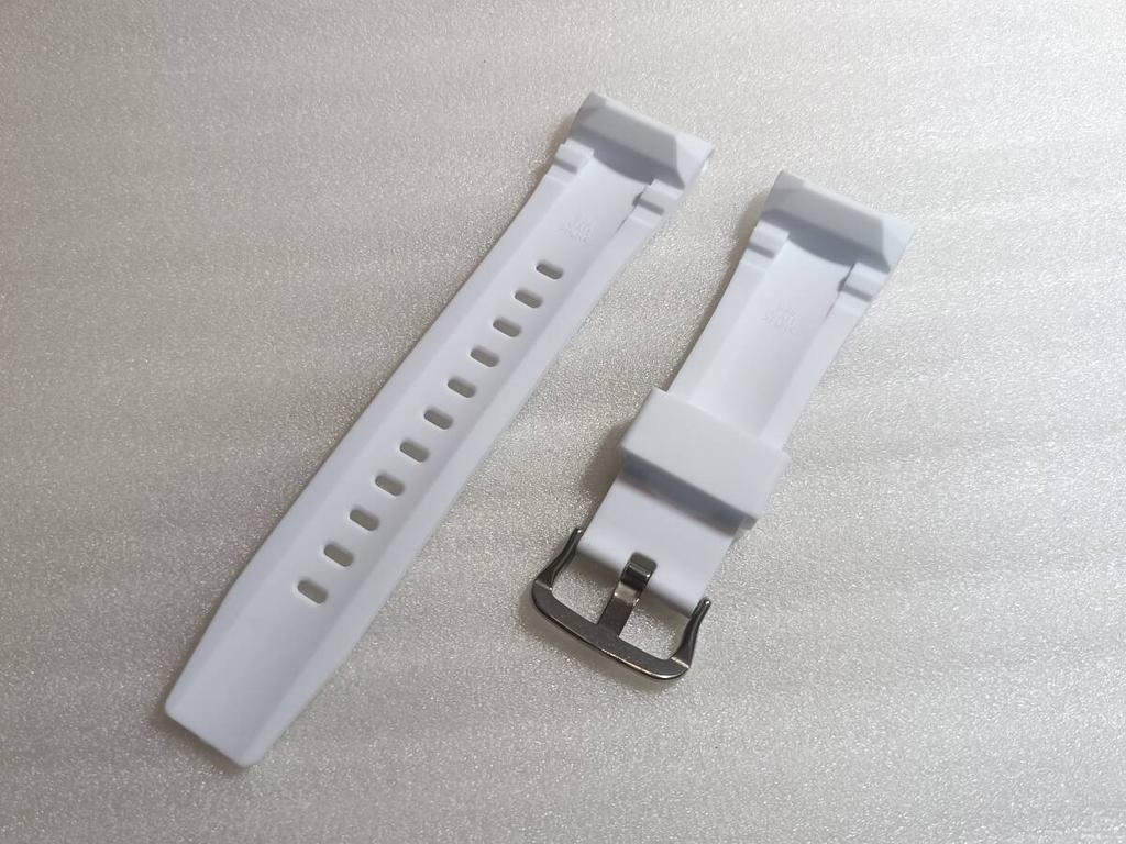 CASIO Rubber GST Compatible with [ ] G-SHOCK Strap, Waterproof, White, (Compatible GST)
